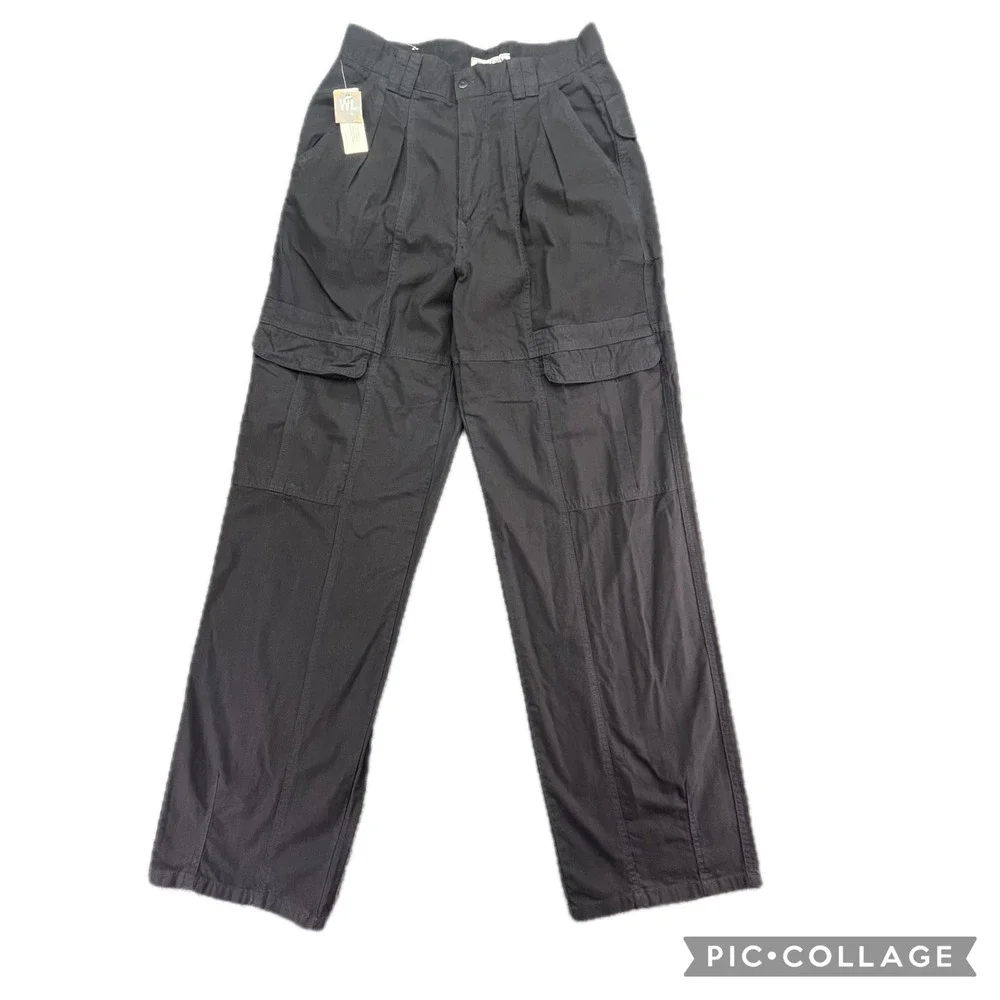 Bugle Boy Authentics Mens Cargo Pants Black Genuine Work Wear Size‎ 32W 34L NOS